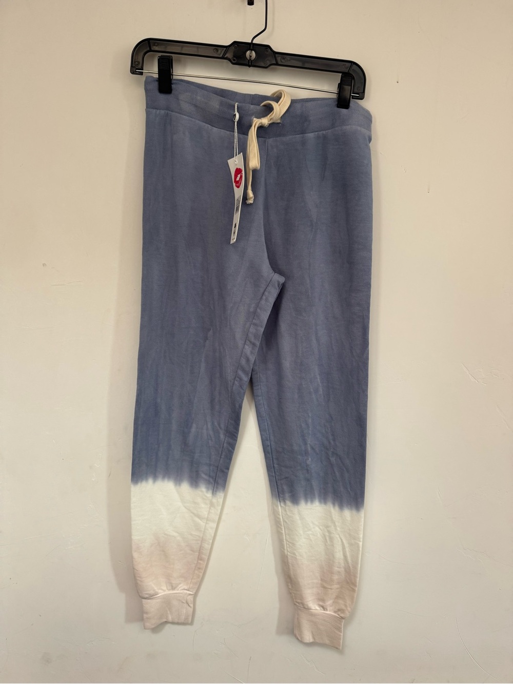 Women Tie-Dye Jogger Pants - Blue and White